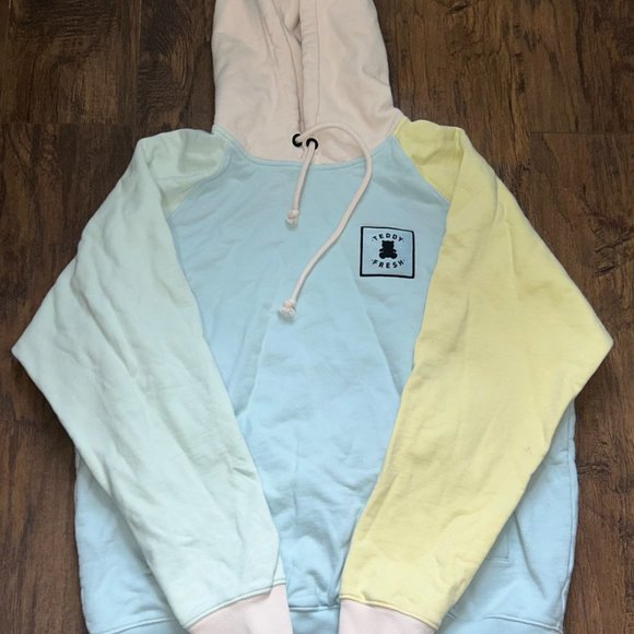 Teddy Fresh Pastel Colour Block Hoodie - Picture 2 of 2